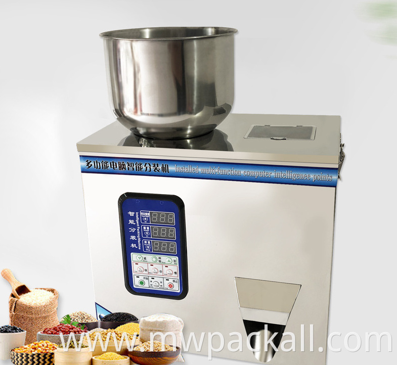 Semi automatic coffee bag granule detergent protein dry powder weighing particle filling machine